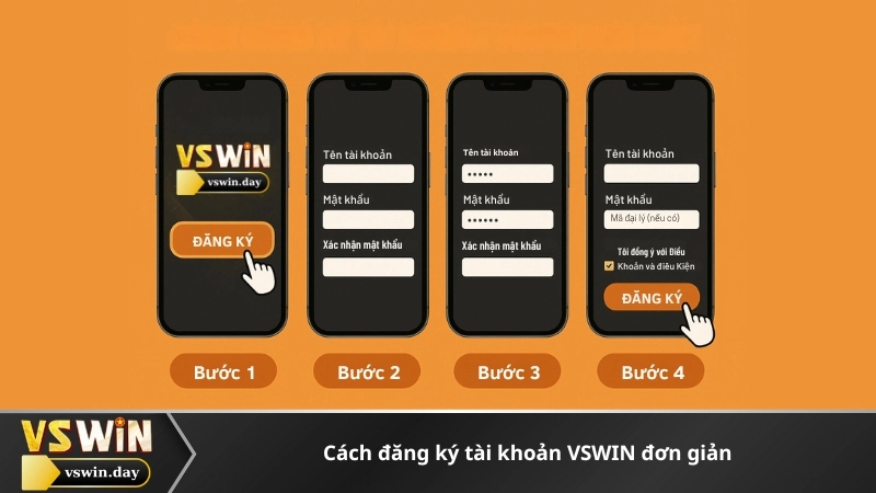 Cách đăng ký tài khoản VSWIN đơn giản