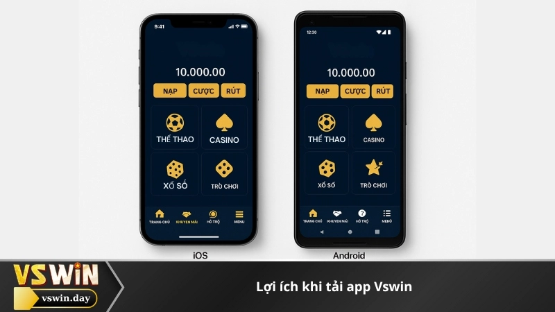 Lợi ích khi tải app Vswin